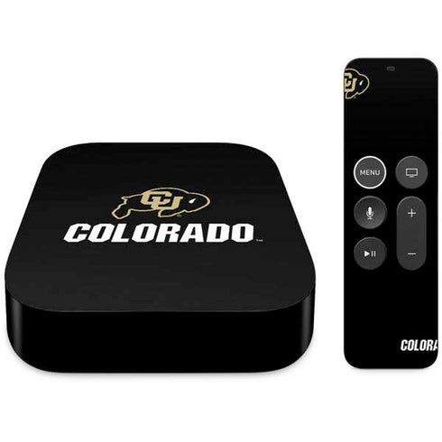 University of Colorado CU Logo on Black Apple TV Skin